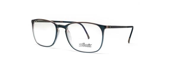 عینک طبی کائوچویی سیلوئت - مدل 2943 - بدنه طوسی قهوه ای رنگ دست ساز - زاویه سه رخ