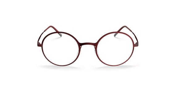 عینک طبی گرد قرمز سیلوئت - زاویه روبرو