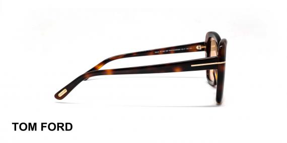 عینک آفتابی تام فورد زنانه بدنه قهوه ای هاوانا عدسی قهوه ای فتوکرومیک - زاویه کنار