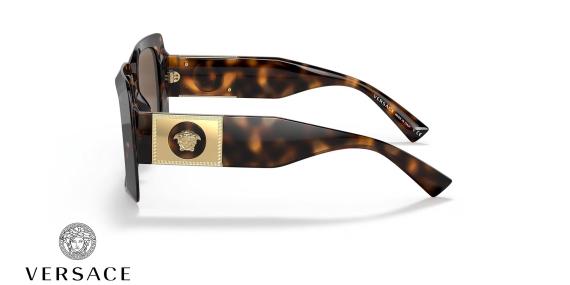 عینک آفتابی کائوچویی زنانه ورساچه - Versace ve4405 -رنگ قهوه‌ای هاوانا -کنار