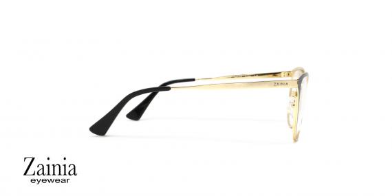 عینک طبی گربه ای مشکی طلایی زینیا - عکاسی وحدت - زاویه کنار