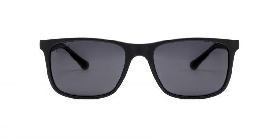 عینک آفتابی مستطیلی زینیا مشکی با بدنه مشکی - عکاسی توسط عینک وحدت - زاویه ی رو به رو