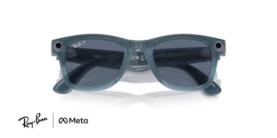 عینک هوشمند ری متا مدل ویفرر رنگ آبی عدسی آبی پلاریزه - اختصاصی عینک وحدت - زاویه بالا