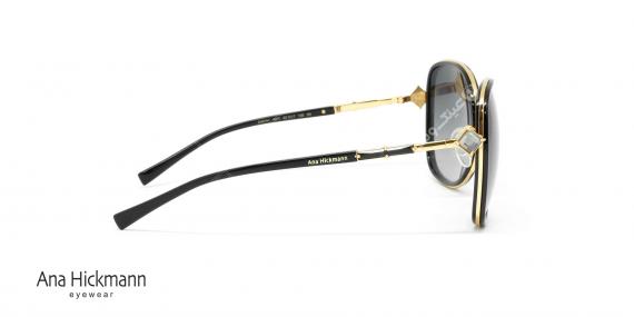 عینک آفتابی آنا هیکمن - مدل پروانه ای - نگین دار - مشکی طلائی - عکاسی وحدت - زاویه کنار