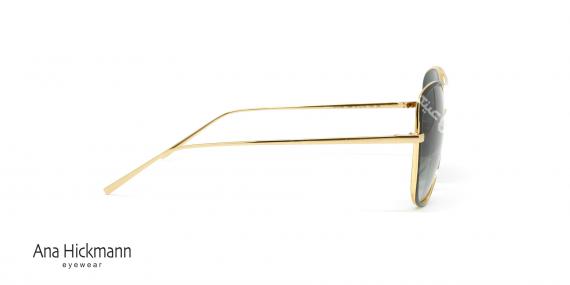 عینک آفتابی آناهیکمن - فلزی دسته طلایی رنگ مدل پروانه ای - عکاسی وحدت - زاویه کنار