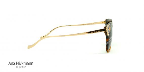 عینک آفتابی آناهیکمن - limited edition - دسته فلزی تمپل قهوه ای هاوانا - عدسی قهوه ای طیف دار - عکاسی وحدت - زاویه کنار