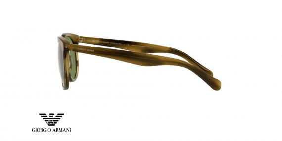 عینک آفتابی کائوچویی جورجیو آرمانی - فریم سبز - عدسی سبز - عکس زاویه کنار