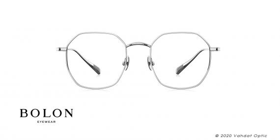 عینک طبی فلزی نقه ای بولون - چند ضلعی - زاویه روبرو