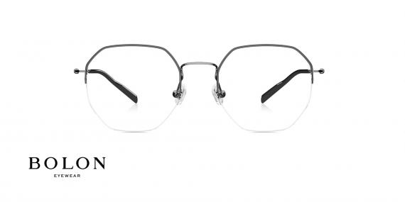 عینک طبی زیرگریف چند ضعلی بولون - نوک مدادی - زاویه روبرو