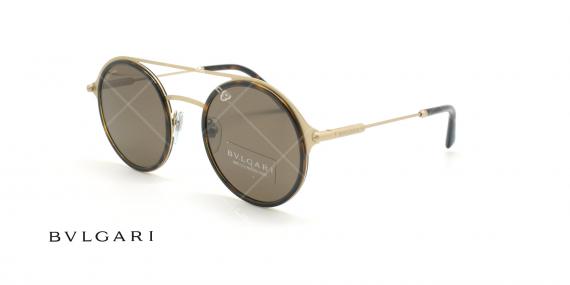 عینک آفتابی دوپل بولگاری - Bvlgari BV5042 - قهوه ای طلایی - عکاسی وحدت - زاویه سه رخ 