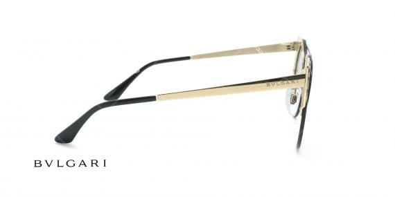 عینک آفتابی گربه ای بولگاری - Bvlgari BV6088 - مشکی طلایی - عکاسی وحدت - زاویه کنار