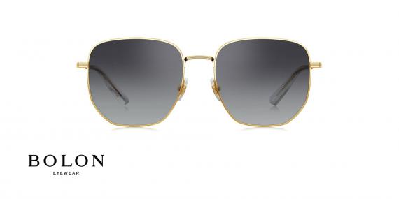 عینک آفتابی چند ضلعی بولون - BOLON BL7088 - اپتیک وحدت -مشکی طلایی- عکس زاویه روبرو