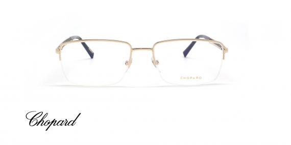 عینک طبی زیر گریف شوپارد با دسته کربن و چوب -  Chopard VCHC98 - عکاسی وحدت - عکس زاویه روبرو