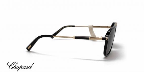 عینک آفتابی کائوچویی مشکی مردانه شیشه دودی شوپارد - زاویه کنار