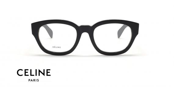 عینک طبی کائوچویی سلین - رنگ مشکی - عکاسی عینک وحدت - زاویه روبرو