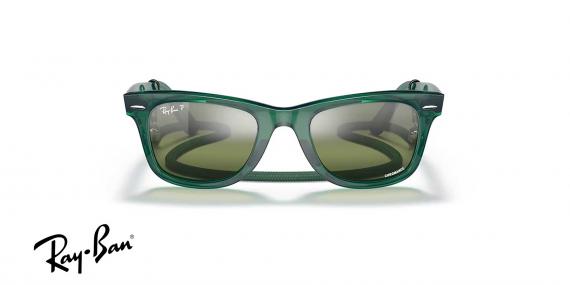 عینک آفتابی ویفرر ریبن رنگ سبز شیشه ای با عدسی پلاریزه کرومانس سبز -زاویه روبرو