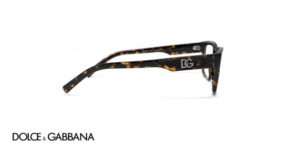 عینک طبی کائوچویی مستطیلی دولچه گابانا DG3352 - زاویه نیمرخ