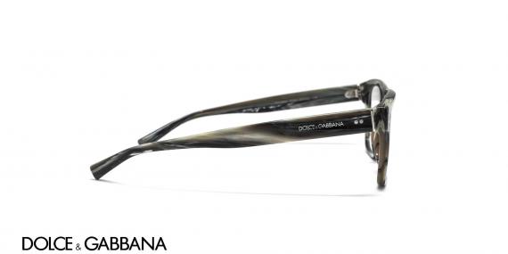 عینک طبی دولچه و گابانا فریم کائوچویی مستطیلی رنگ کرم هاوانا - زاویه نیمرخ