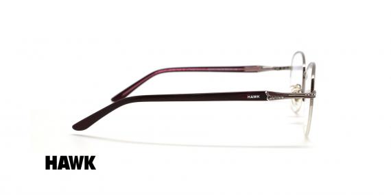 عینک طبی زیرگریف زنانه هاوک - HAWK HW7410 - عکاسی وحدت - عکس زاویه کنار