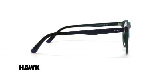 عینک طبی گرد رویه دار هاوک - HAWK HW7190 - عکاسی وحدت - عکس زاویه کنار
