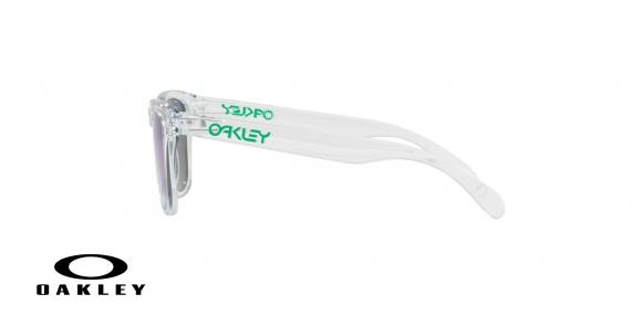 عینک آفتابی اوکلی بدنه شیشه ای عدسی رنگ سبز جیوه ای - زاویه کنار - ویژه فروش آنلاین