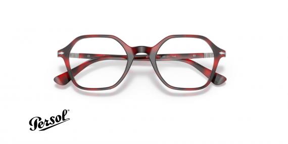 عینک طبی کائوچی چندضلعی پرسول - رنگ قرمز هاوانا 