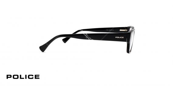 عینک طبی مستطیل شکل پلیس - رنگ مشکی - عکاسی وحدت - زاویه کنار