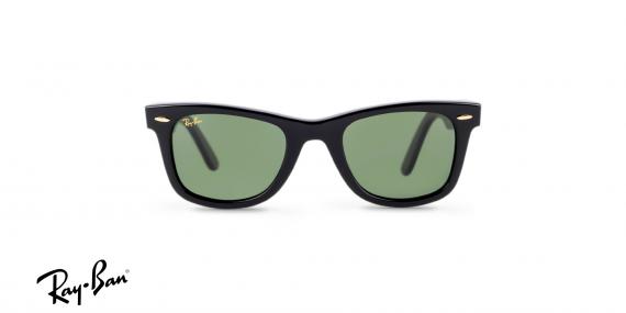 عینک آفتابی ویفرر xshemagh ریبن رنگ مشکی عدسی سبز- عکس از زاویه روبرو