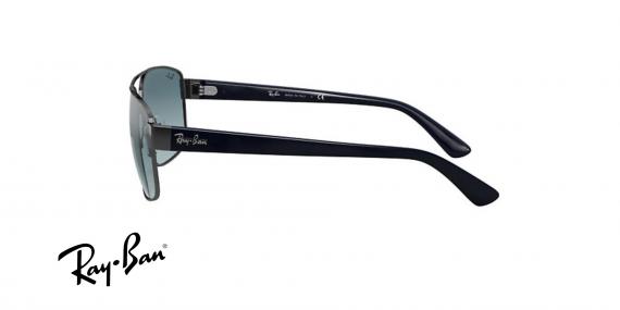 عینک آفتابی فلزی مشکی عدسی آبی مدل خلبانی ریبن - عکاسی وحدت - عکس از زاویه کنار