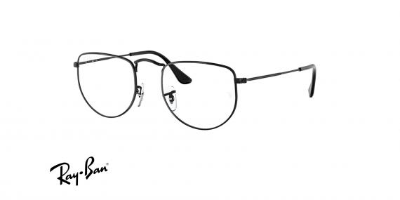 عینک طبی ری بن فریم فلزی زاویه دار چند ضلعی مشکی - عکس از زاویه سه رخ