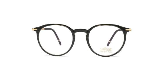 عینک طبی گرد روکش طلای سیلوئت - عکاسی وحدت - زاویه روبرو