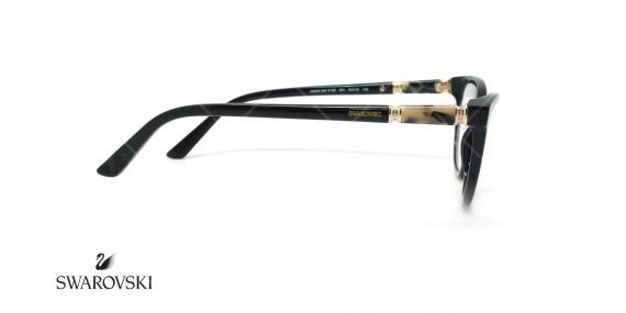 عینک طبی گربه ای سواروسکی - Swarovski Fawn SW5159 - مشکی - عکاسی وحدت - زاویه کنار
