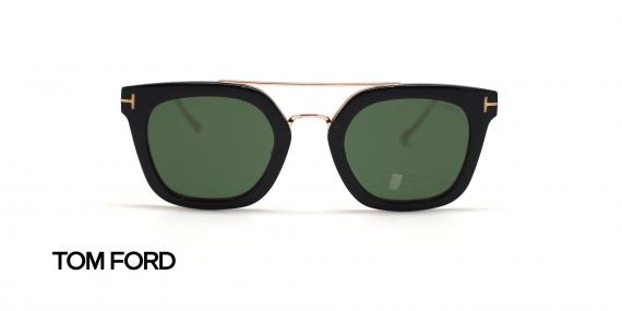عینک آفتابی مربعی شکل دو پل تام فورد - زاویه روبرو