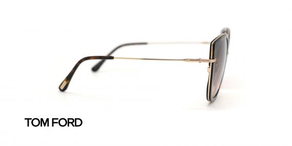 عینک آفتابی زنانه فلزی قهوه ای هاوانا تام فورد - زاویه کنار