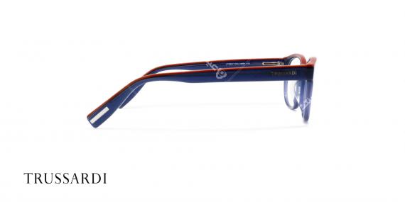 عینک طبی تروساردی فریم آبی کائوچویی VTR027 - عکاسی وحدت- زاویه کنار