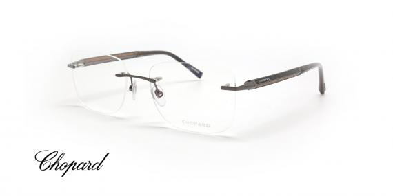 عینک طبی گریف شوپارد با دسته کربن و چوب -  Chopard VCHC74 - عکاسی وحدت - عکس زاویه سه رخ