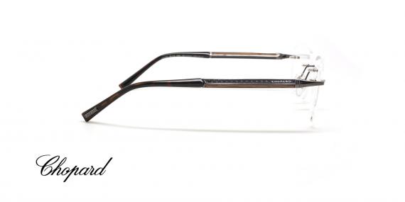 عینک طبی گریف شوپارد با دسته کربن و چوب -  Chopard VCHC74 - عکاسی وحدت - عکس زاویه کنار