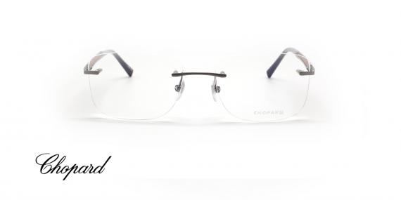عینک طبی گریف شوپارد با دسته کربن و چوب -  Chopard VCHC74 - عکاسی وحدت - عکس زاویه روبرو
