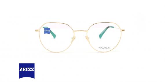 عینک گرد تیتانیومی زایس - ZEISS ZS30020- طلایی - عکاسی وحدت - زاویه روبرو