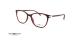 عینک طبی رویه دار سنترو استایل رنگ قرمز با رویه آفتابی قهوه ای - عکس زاویه سه رخ