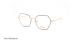 عینک طبی زنانه هیکمن فریم چندضلعی فلزی طلایی و مشکی - عکس از زاویه سه رخ