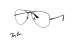 عینک طبی خلبانی ری بن فریم فلزی مشکی - عکس از زاویه سه رخ
