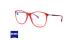 عینک طبی کائوچویی-تیتانیوم زایس ZEISS ZS10011 - قرمز - عکاسی وحدت - زاویه سه رخ 