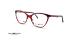 عینک طبی زنانه رویه دار سنترواستایل فریم گربه ای کائوچویی قرمز آبی - عکس از زاویه سه رخ