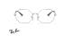 عینک طبی چند ضلعی ری بن فریم فلزی نقره ای - عکس از زاویه روبرو