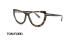 عینک طبی گربه ای تام فورد - TOM FORD TF5519 - قهوه ای هاوانا - عکاسی وحدت - زاویه سه رخ 