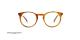 عینک طبی گرد کائوچویی جورجیو والماسو قهوه ای- عکس از زاویه روبرو