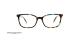 عینک طبی کائوچویی جورجیو والماسو فریم مستطیلی قهوه ای هاوانا با خال های رنگی - عکس از زاویه روبرو