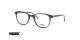 عینک طبی کائوچویی مشکی مربعی هاوک - عکس از زاویه سه رخ 