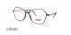 عینک طبی زنانه سیلوئت فریم پروانه ای کائوچویی و تیتانیوم رنگ بنفش طلایی - عکس از زاویه سه رخ